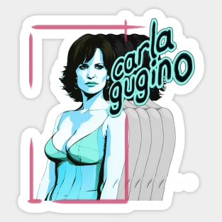 Carla Gugino watercolor portrait graphic design Sticker